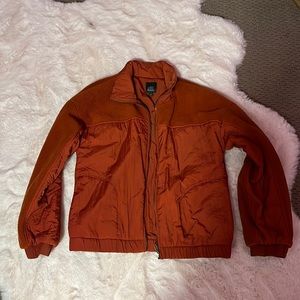 orange bomber jacket